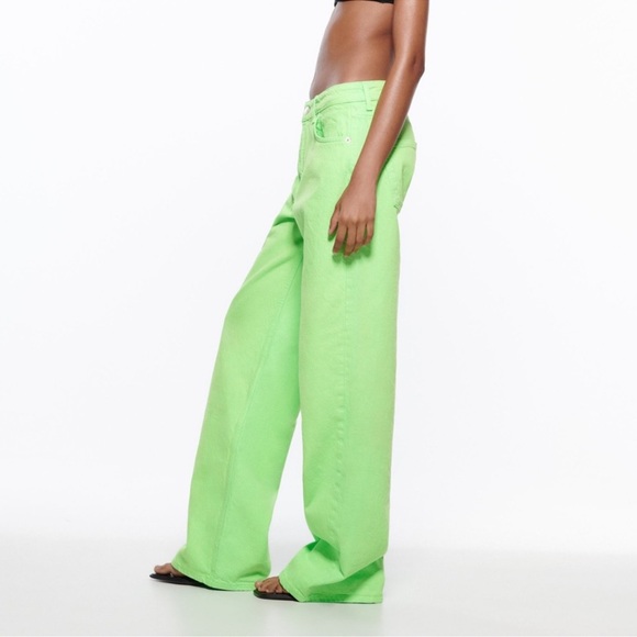 ZARA THE BOOGIE PANT MID RISE FULL LENGTH SUPER WIDE LEG JEANS - Picture 6 of 14